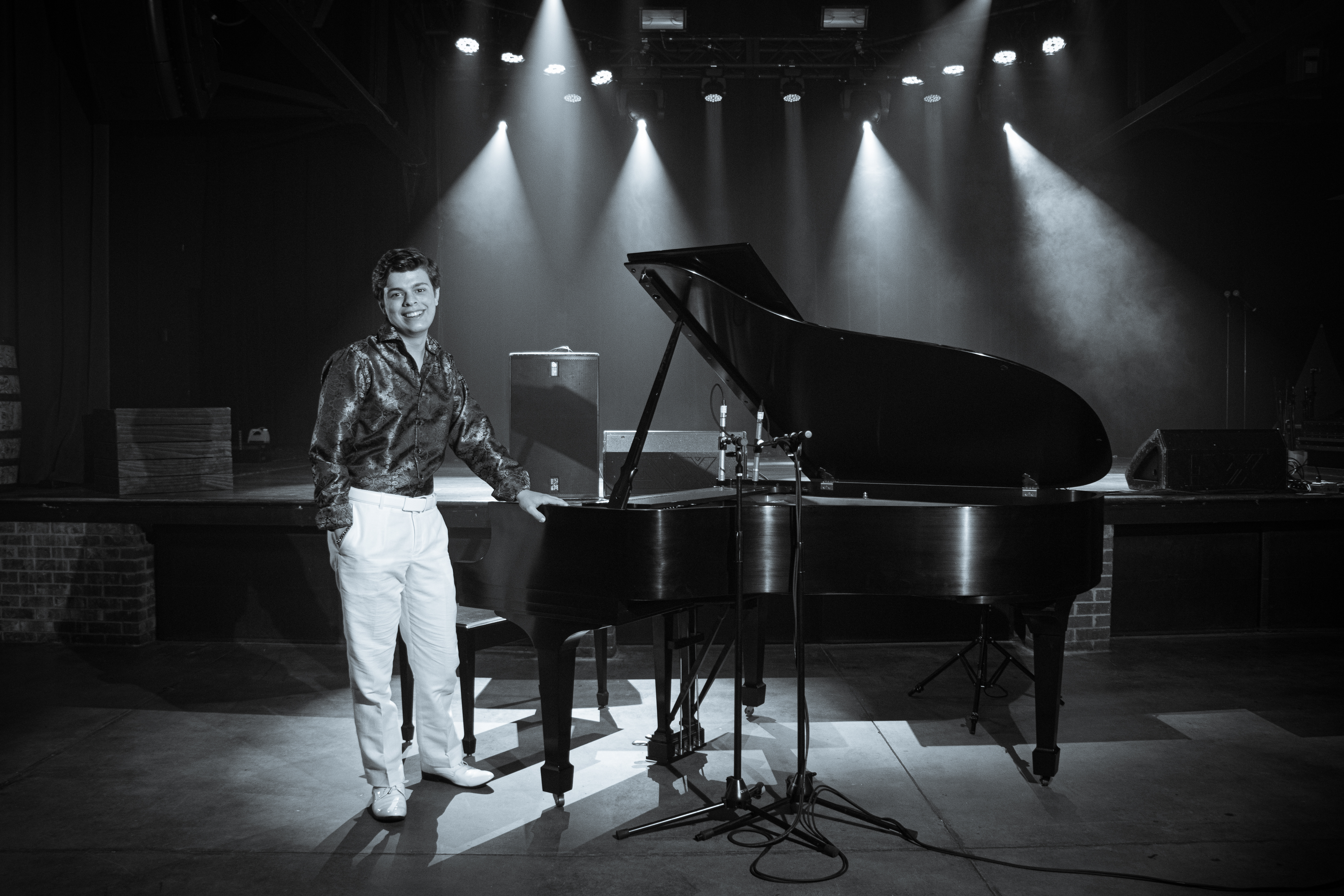 Michael Rainwater black and white portrait, featured in Atlantan Magazine